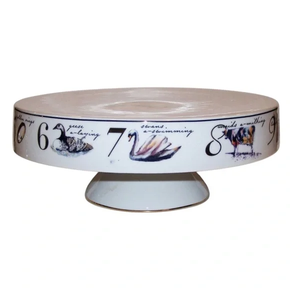 Better Homes & Gardens 12 days of Christmas cake plate stand holidays dessert - Picture 3 of 7